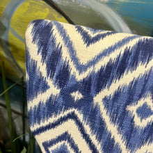 Load image into Gallery viewer, Blue Diamond Pattern Dining Chair
