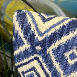 Blue Diamond Pattern Dining Chair