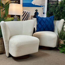 Load image into Gallery viewer, White Boucle Swivel Chair
