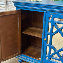 Load image into Gallery viewer, 2DR Distressed Blue Cabinet
