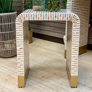 Waterfall Mother of Pearl Side Table
