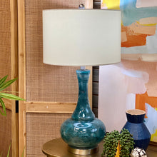 Load image into Gallery viewer, Teal/Blue Glass Lamp
