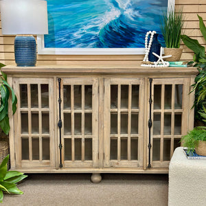 Glass Pane 4DR Credenza