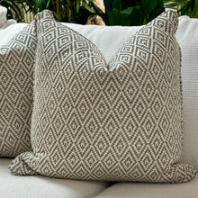 Load image into Gallery viewer, Grey and Ivory Down Pillow
