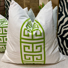 Load image into Gallery viewer, Lime Green Pattern Down Pillow
