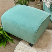 Load image into Gallery viewer, Soft Aqua Chair &amp; Ottoman
