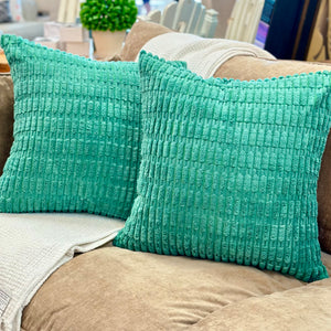 Green Textured Pillow