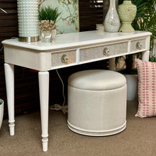 Load image into Gallery viewer, White Glam Vanity W/Ottoman
