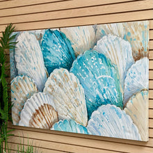 Load image into Gallery viewer, Blue/Beige Shells II Canvas
