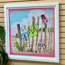 Load image into Gallery viewer, &#39;Flops On A Fence&#39; Giclee
