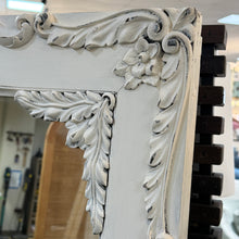 Load image into Gallery viewer, White Ornate Floor Mirror
