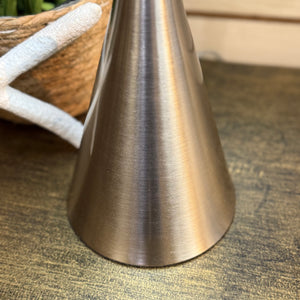 Silver Lamp Blue Shade
