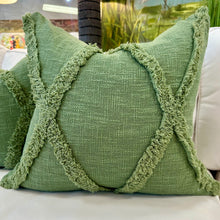 Load image into Gallery viewer, Green Tufted Down Pillow
