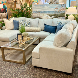 4PC Stone Sectional w/ Chaise