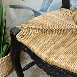 Blk Rush Seat Dining Chair