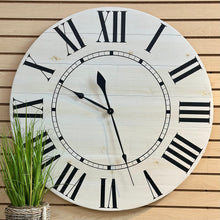 Load image into Gallery viewer, White Wooden Clock

