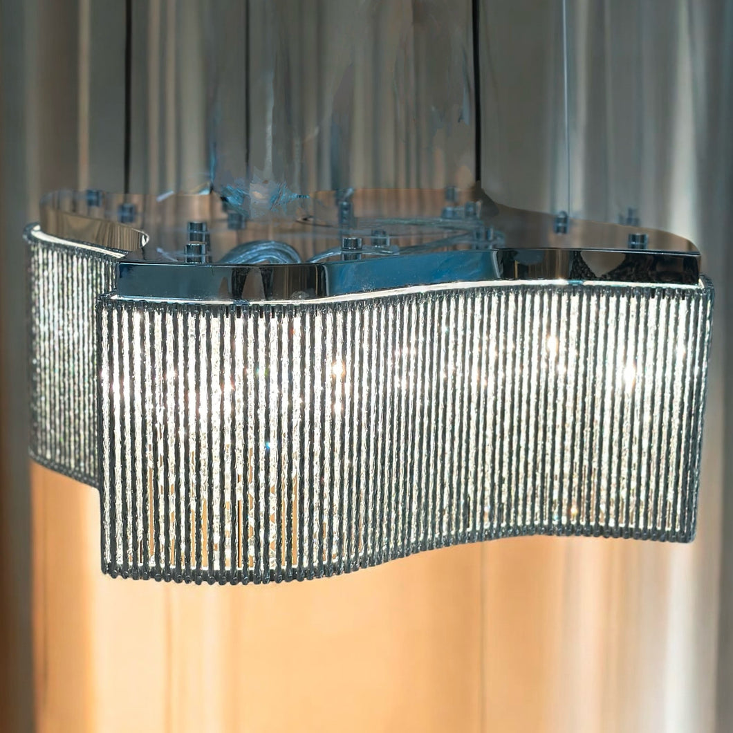 Contemporary Silver Chandelier