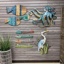 Load image into Gallery viewer, Set/4 Wooden Fish Art
