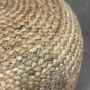 Natural Braided Jute Pouf