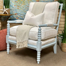 Load image into Gallery viewer, Custom Blue &amp; White Spindle Chair
