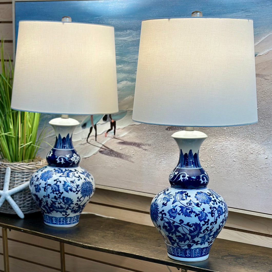Blue/White Chinoiserie Lamp