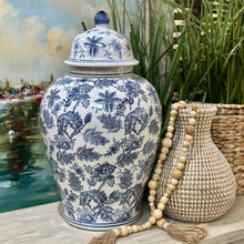 Load image into Gallery viewer, Blue/White Floral Ginger Jar
