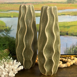 LG Green Ripple Vase