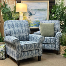 Load image into Gallery viewer, Navy/White Patterned Recliner

