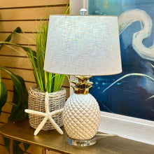 Load image into Gallery viewer, White Ceramic Pineapple Lamp
