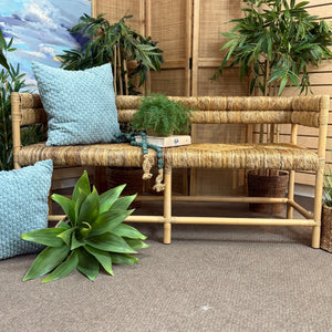 Rattan Wrapped Bench