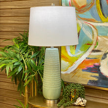 Load image into Gallery viewer, Textured Sage Table Lamp
