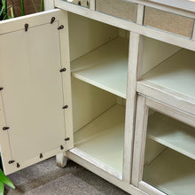 Load image into Gallery viewer, Ivory Mirrored Cabinet
