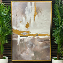 Load image into Gallery viewer, Gold/Grey Abstract Art
