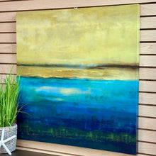 Load image into Gallery viewer, Yellow/Blue Abstract Canvas
