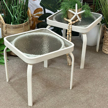 Load image into Gallery viewer, Beige/Glass Outdoor Side Table
