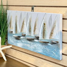 Load image into Gallery viewer, Lined Sailboats Canvas
