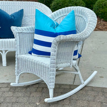Load image into Gallery viewer, Outdoor White Wicker Rocking Chair
