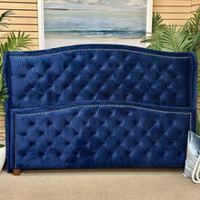 Load image into Gallery viewer, Navy King Tufted Bed
