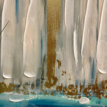 Load image into Gallery viewer, Blue/Gold Canvas Abstract II
