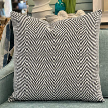 Load image into Gallery viewer, Navy/White Chevron Designer Pillow
