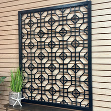 Load image into Gallery viewer, LG Black Geometric Wood Art
