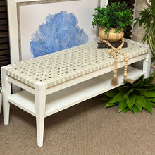 Load image into Gallery viewer, White Woven Bench
