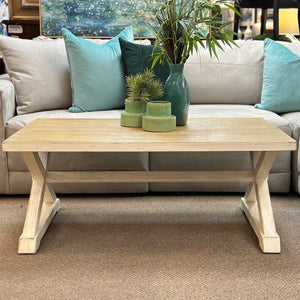 Two Tone Trestle Coffee Table