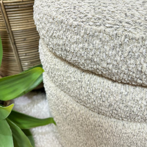 Boucle Channel Storage Ottoman