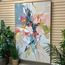 Load image into Gallery viewer, Hand Painted Blue/Blush Abstract
