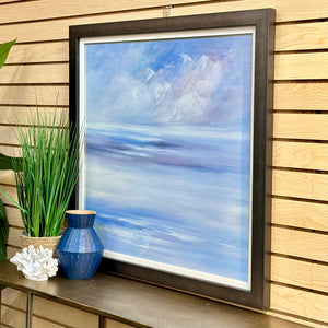 Glass Framed Blue Abstract