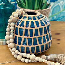 Load image into Gallery viewer, Lg Blue Tile Vase
