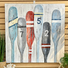 Load image into Gallery viewer, Numbered Raised Oars Art
