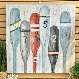 Numbered Raised Oars Art