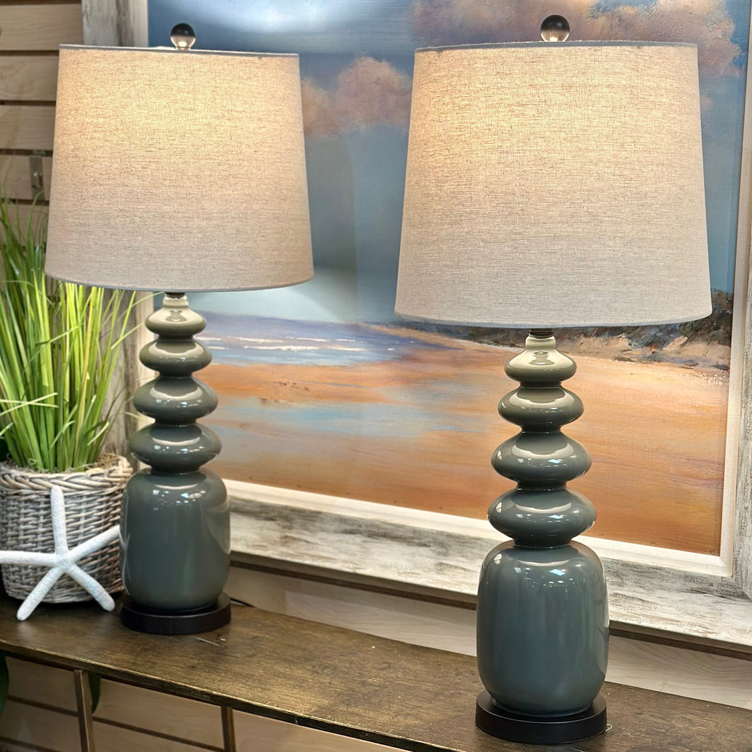 Slate Gray Ceramic Lamp